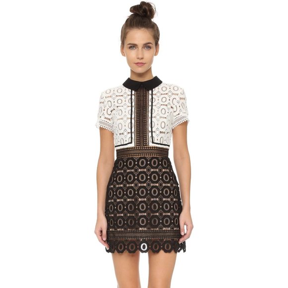 Self-Portrait Dresses & Skirts - Self Portrait Felicia Lace Dress NEW Collar Size 6